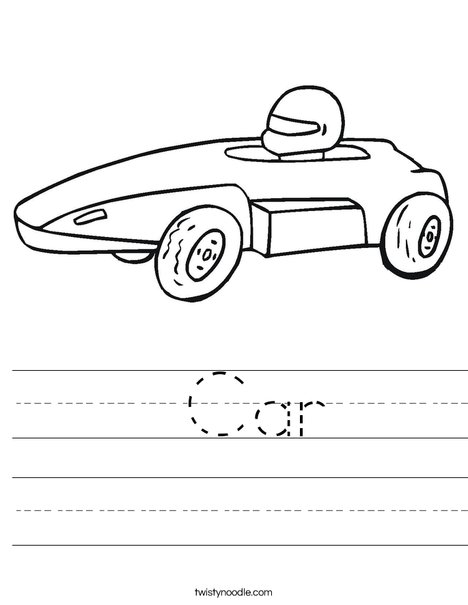 Derby Car Worksheet