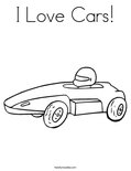 I Love Cars! Coloring Page