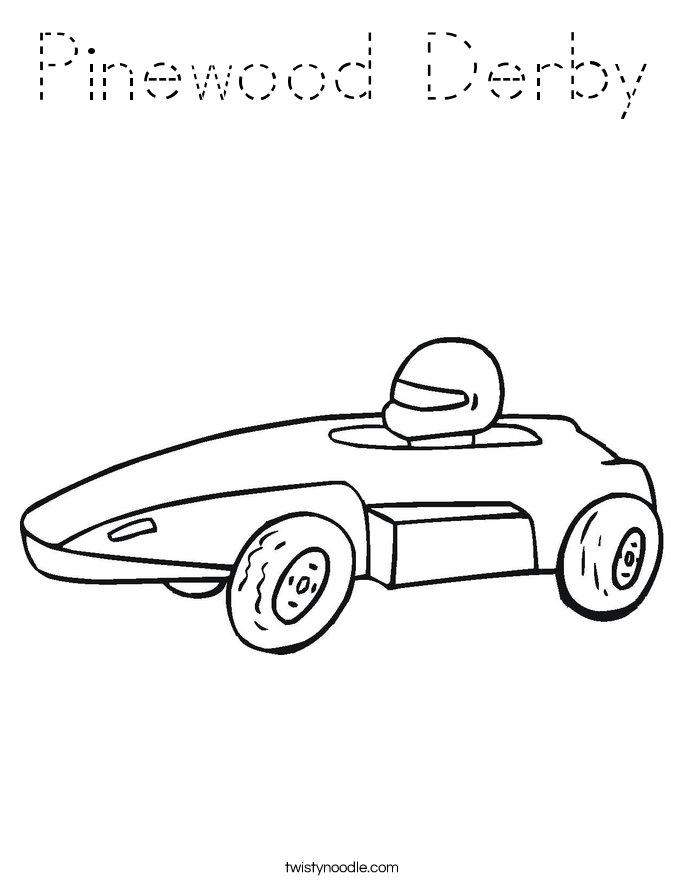 Pinewood Derby Coloring Page