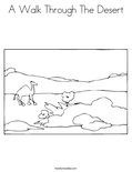 A Walk Through The Desert Coloring Page