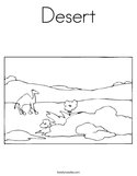 Desert Coloring Page