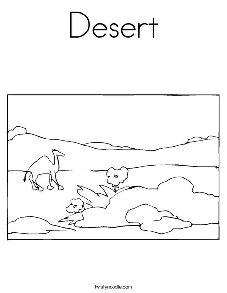 Desert Coloring Page