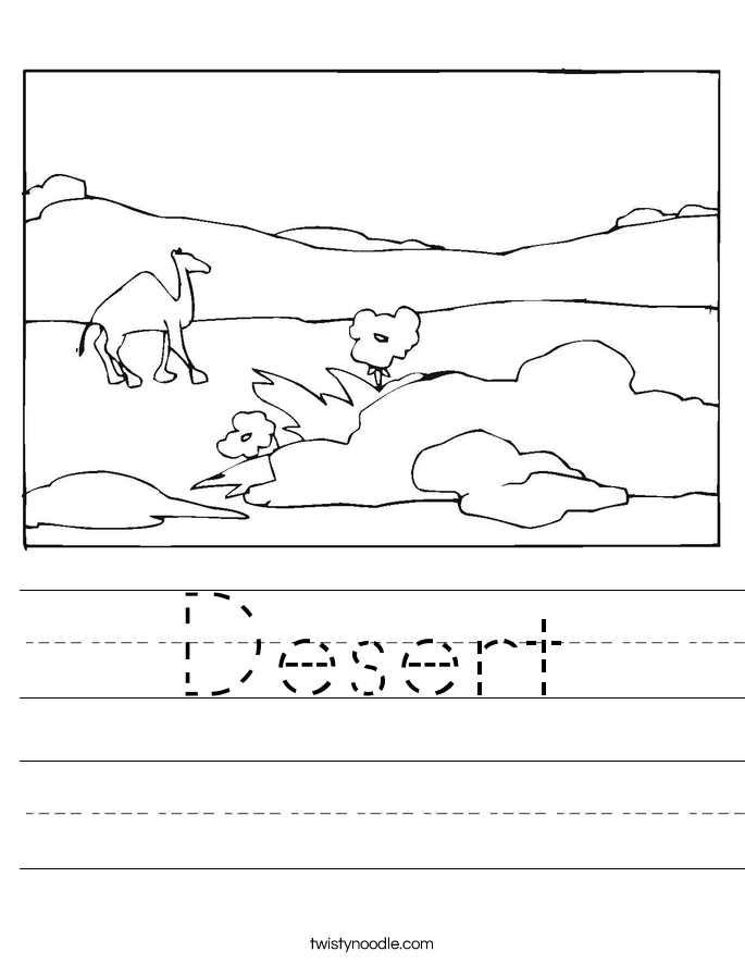 desert worksheet twisty noodle