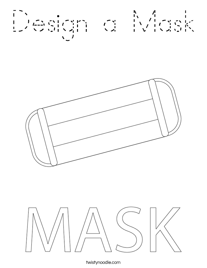 Design a Mask Coloring Page