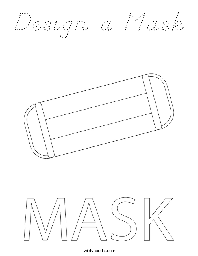 Design a Mask Coloring Page