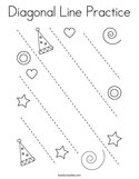 Diagonal Line Practice Coloring Page