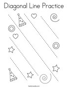Diagonal Line Practice Coloring Page
