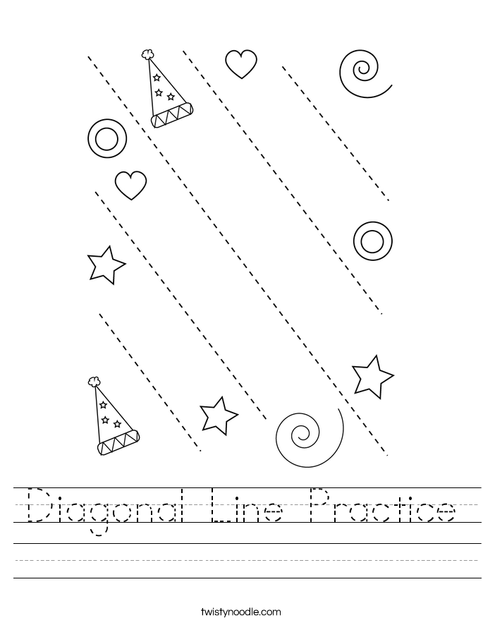 Diagonal Line Practice Worksheet