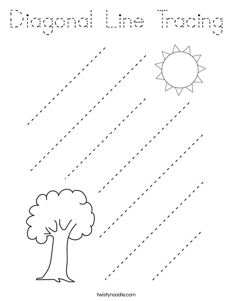 Diagonal Line Tracing Coloring Page