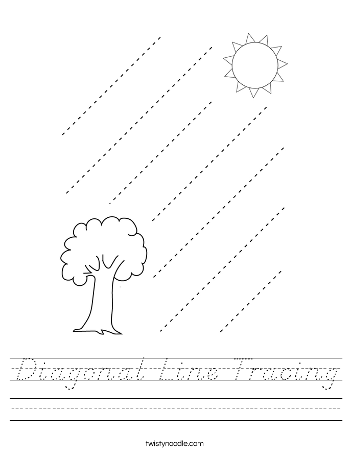 Diagonal Line Tracing Worksheet