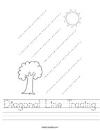 Diagonal Line Tracing Handwriting Sheet