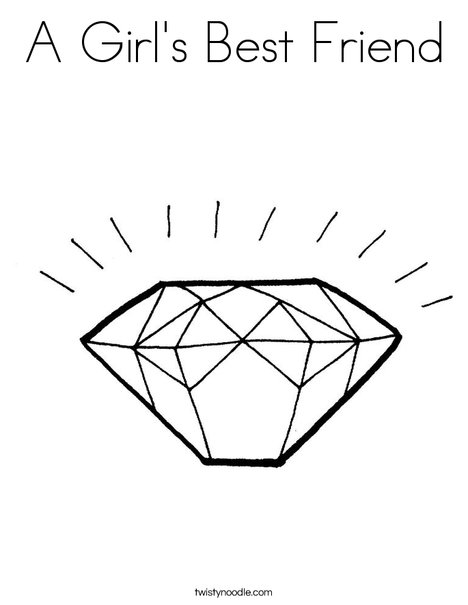 Diamond Coloring Page