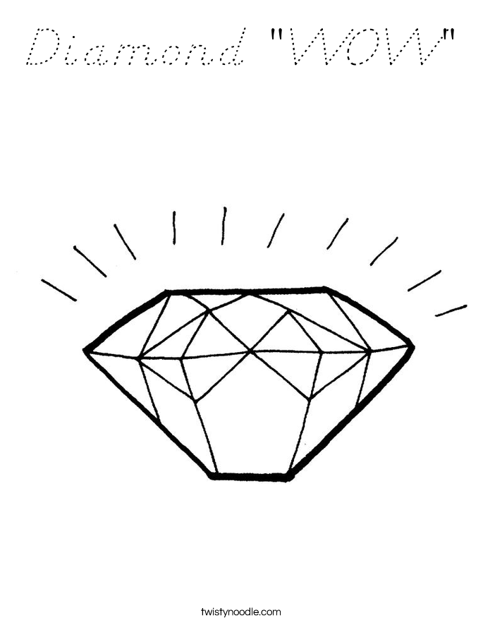 Diamond "WOW" Coloring Page