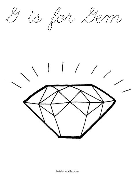 Diamond Coloring Page