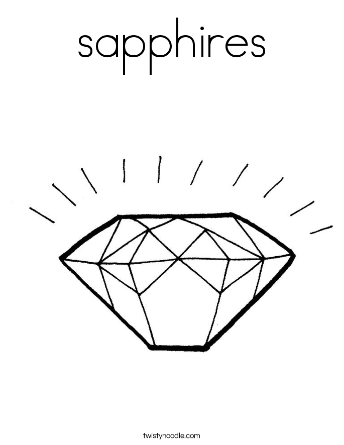 sapphires Coloring Page - Twisty Noodle