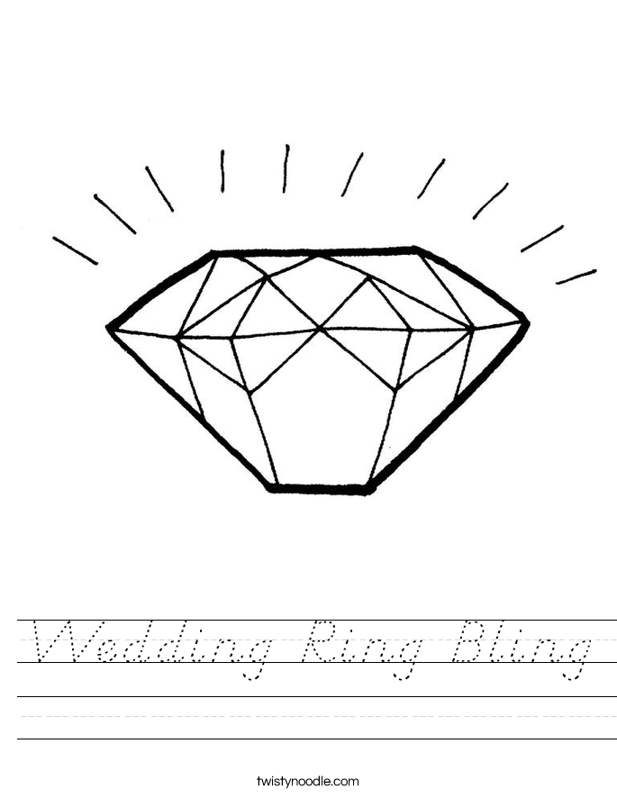 Wedding Ring Bling Worksheet