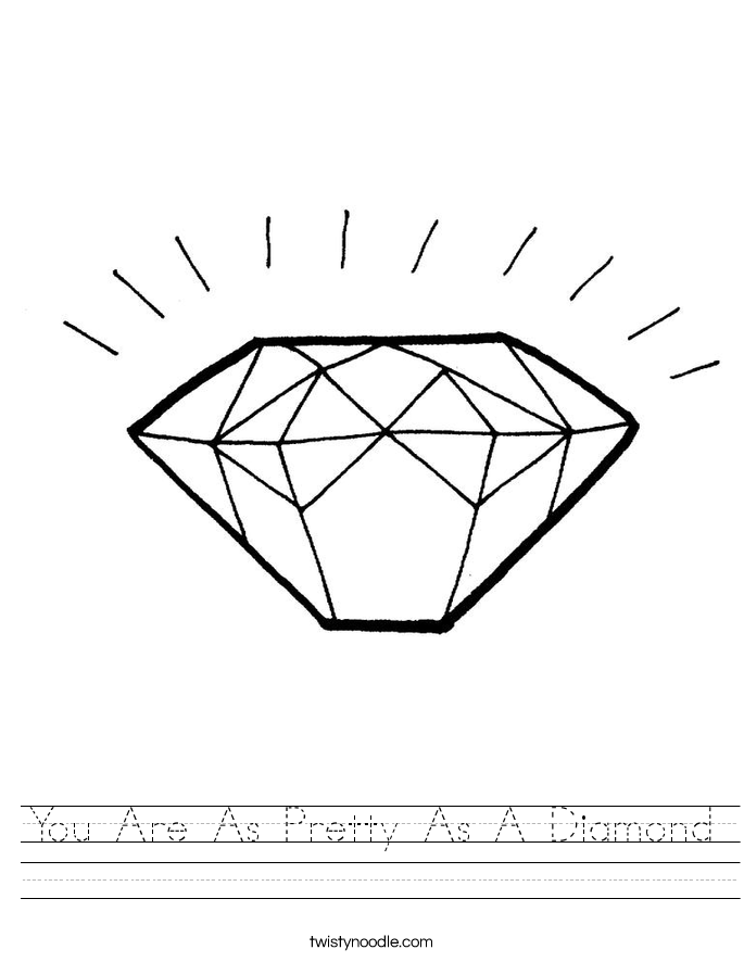 You Are As Pretty As A Diamond Worksheet
