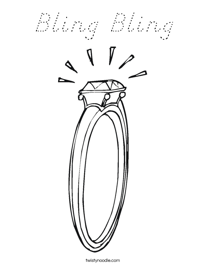 Bling Bling Coloring Page