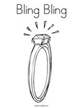 Bling Bling Coloring Page