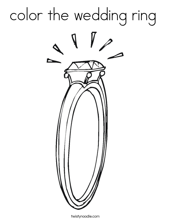 color the wedding ring  Coloring Page