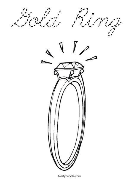 Diamond Engagement Ring Coloring Page