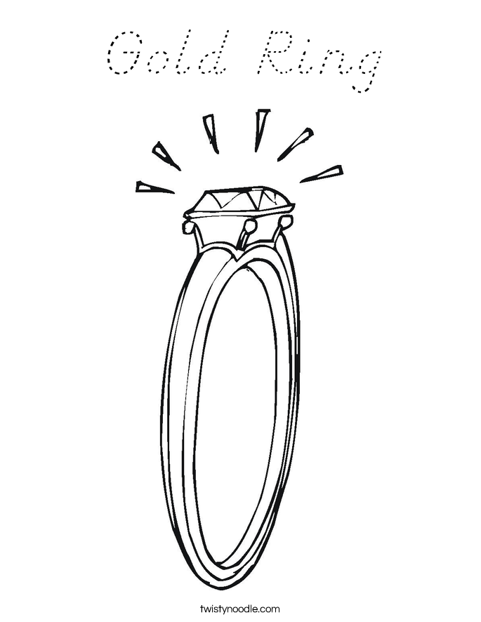 Gold Ring Coloring Page