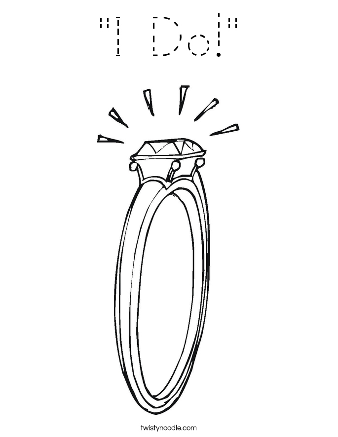 "I Do!" Coloring Page