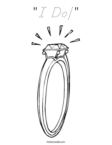 Diamond Engagement Ring Coloring Page