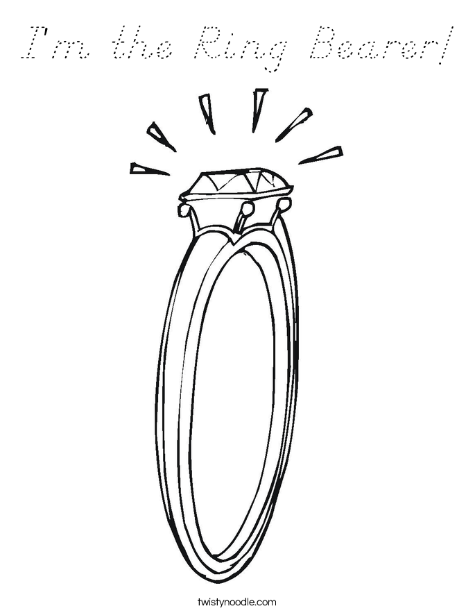 I'm the Ring Bearer! Coloring Page