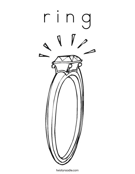 Diamond Engagement Ring Coloring Page