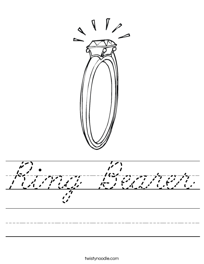 Ring Bearer Worksheet