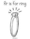 Rr is for ringColoring Page