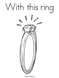 With this ring Coloring Page