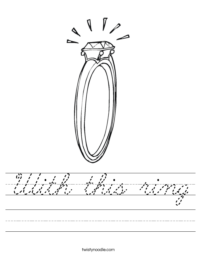 With this ring Worksheet