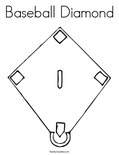 Baseball DiamondColoring Page