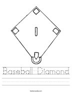 Baseball Diamond Handwriting Sheet