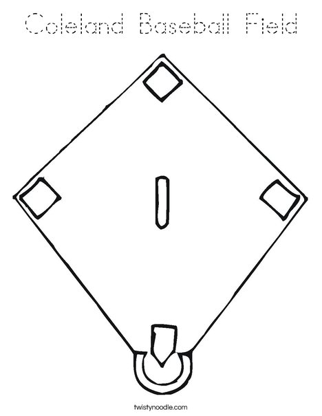 Baseball Diamond Coloring Page