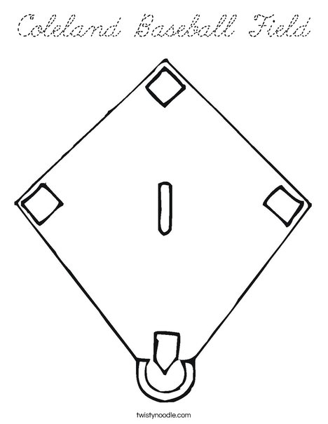Baseball Diamond Coloring Page