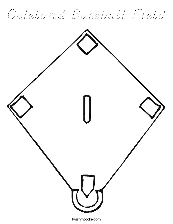 Coleland Baseball Field Coloring Page