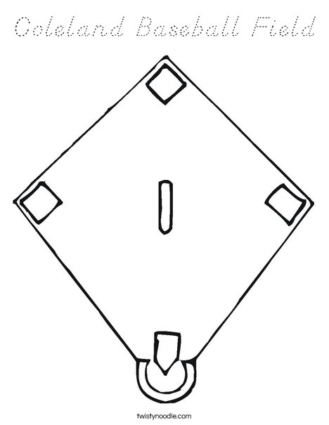 Baseball Diamond Coloring Page