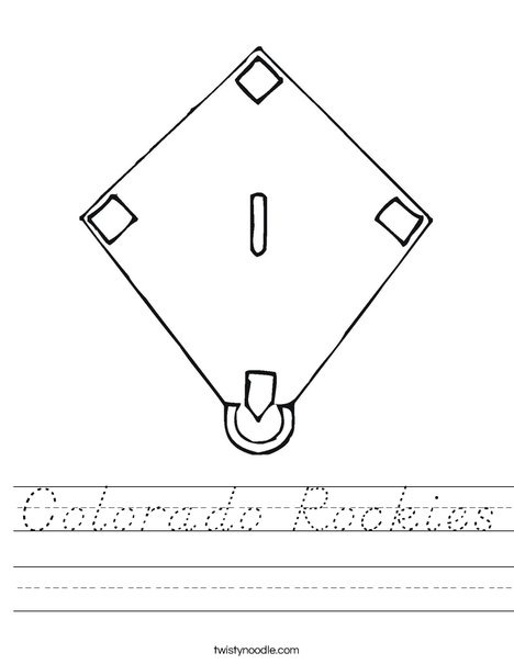 Baseball Diamond Worksheet
