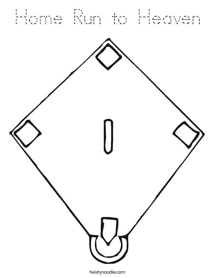 Home Run to Heaven Coloring Page