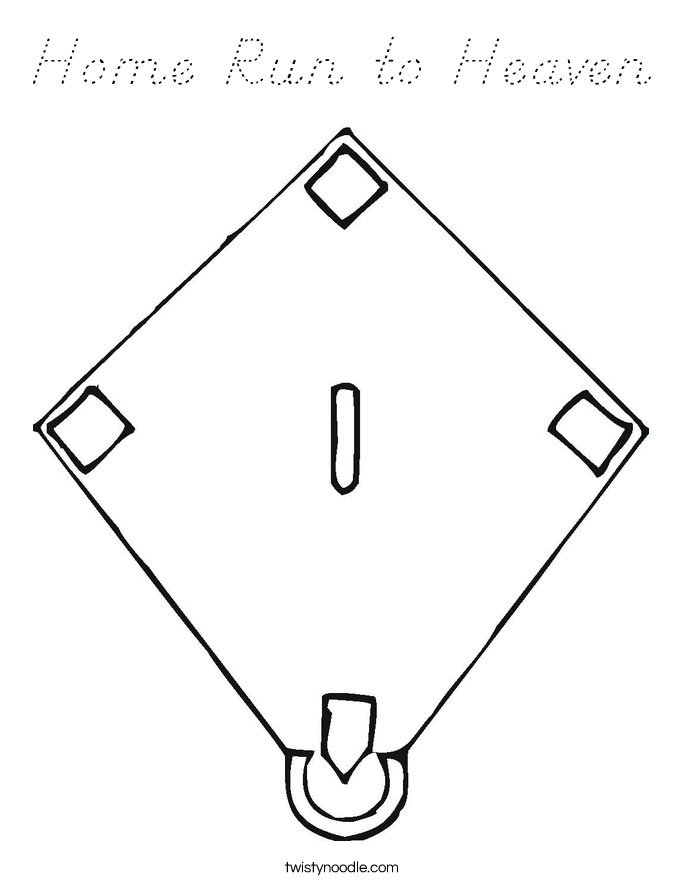 Home Run to Heaven Coloring Page