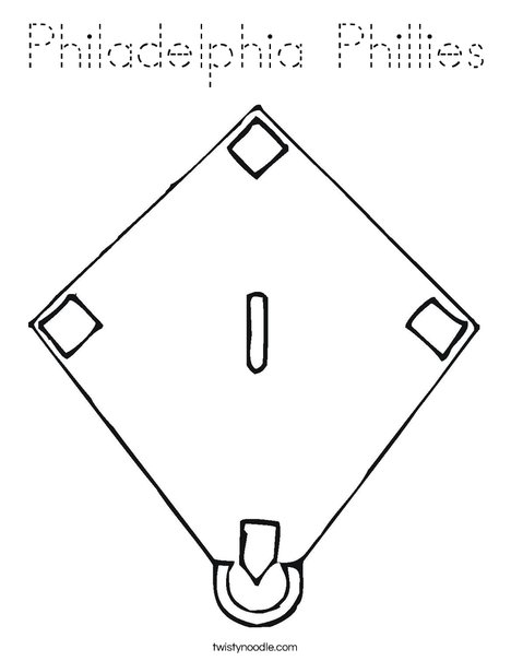 Baseball Diamond Coloring Page