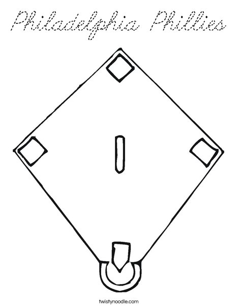 Baseball Diamond Coloring Page