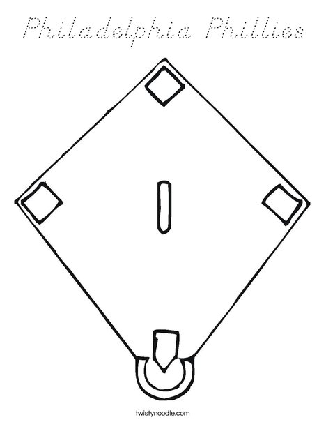 Baseball Diamond Coloring Page