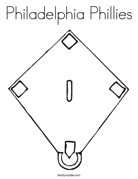 Baseball Diamond Coloring Page