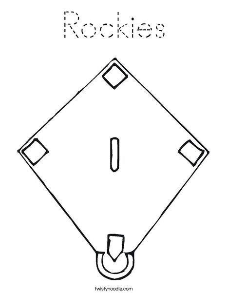 Baseball Diamond Coloring Page