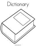 Dictionary Coloring Page