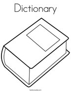 Dictionary Coloring Page